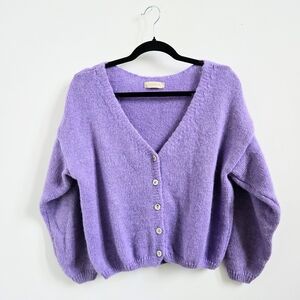 Wool Lavender Women's Cardigan